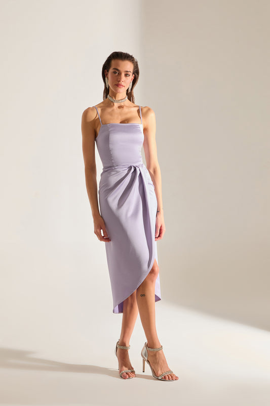 Solomia Drapeli Strap Dress LIGHT LILAC Evening Gown