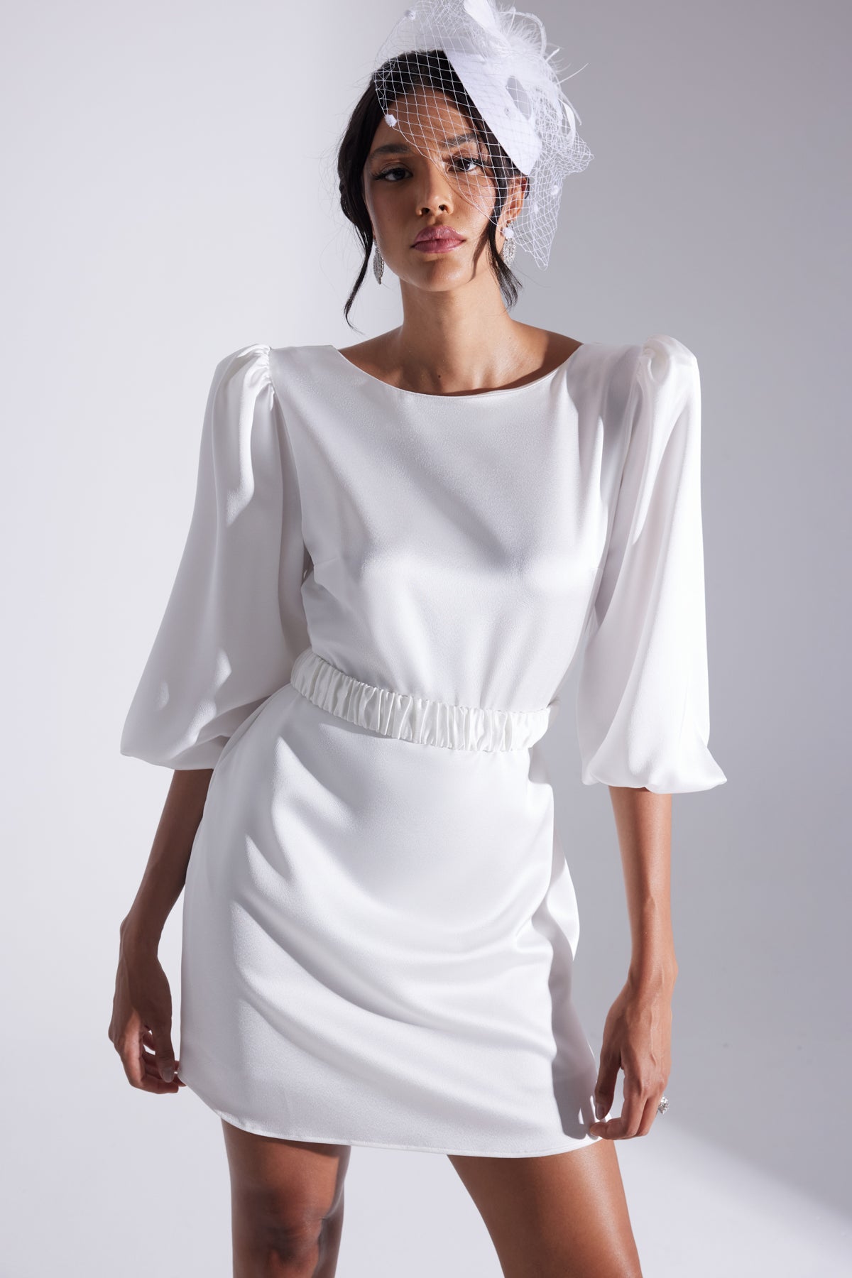 Julie Balon Kol Mini WHITE Engagement Dress