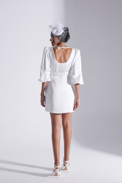 Julie Balon Kol Mini WHITE Engagement Dress