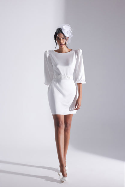 Julie Balon Kol Mini WHITE Engagement Dress