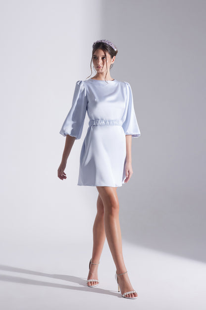 Robe de fiançailles Julie Balon Kol Mini Bleu Clair