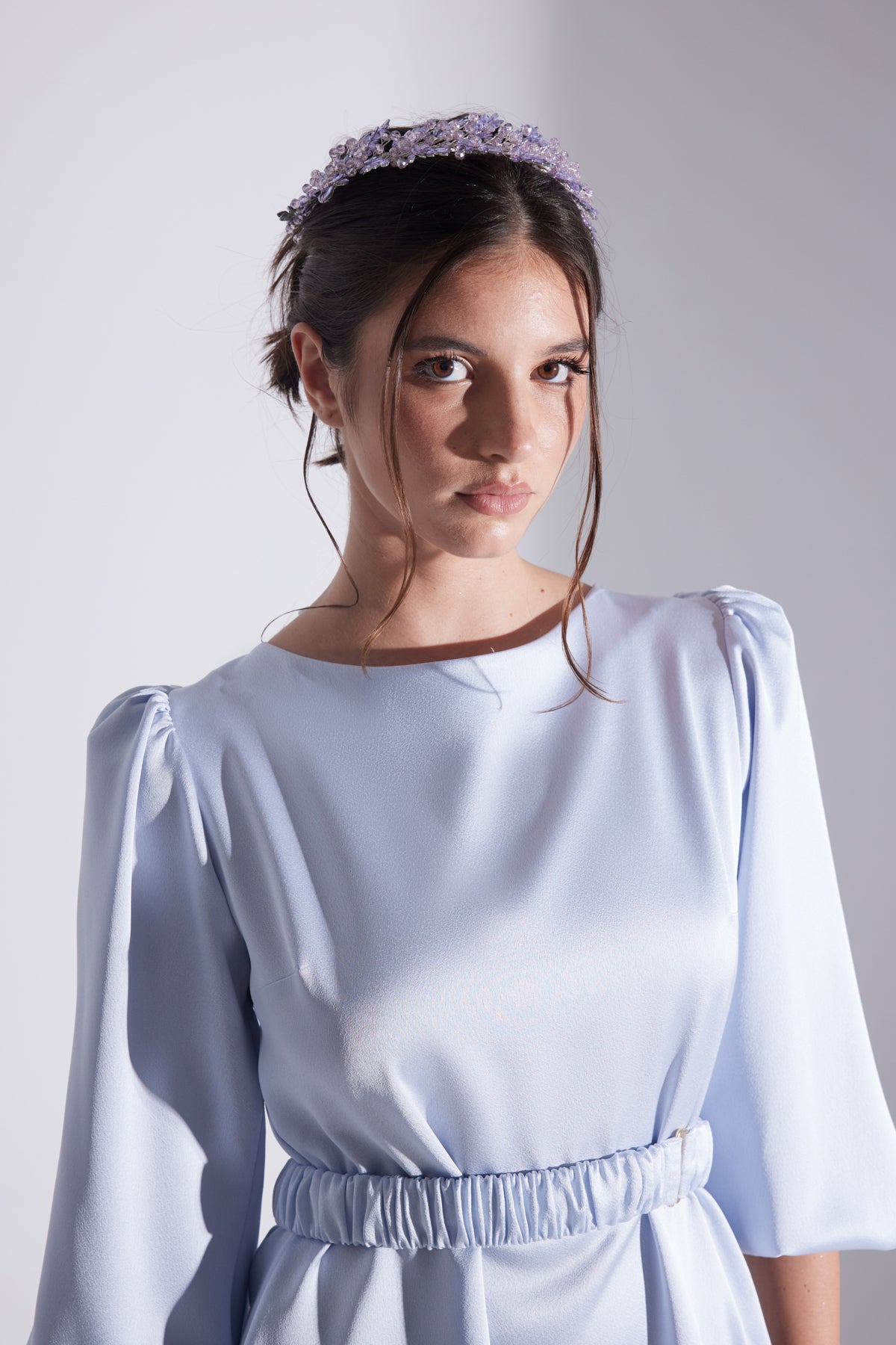 Robe de fiançailles Julie Balon Kol Mini Bleu Clair