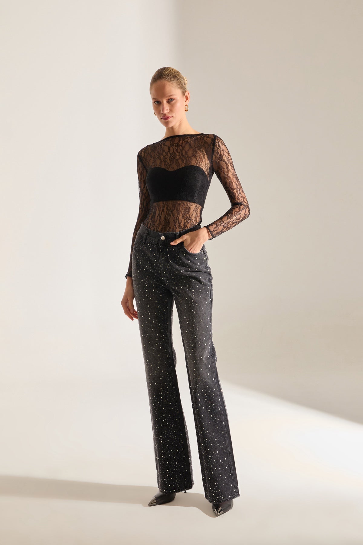 Pantalon en Jean Noir Lund