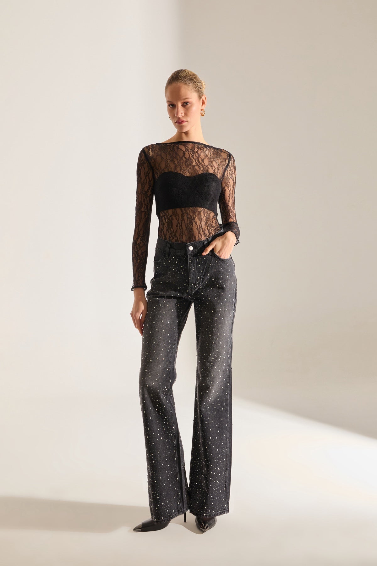 Pantalon en Jean Noir Lund