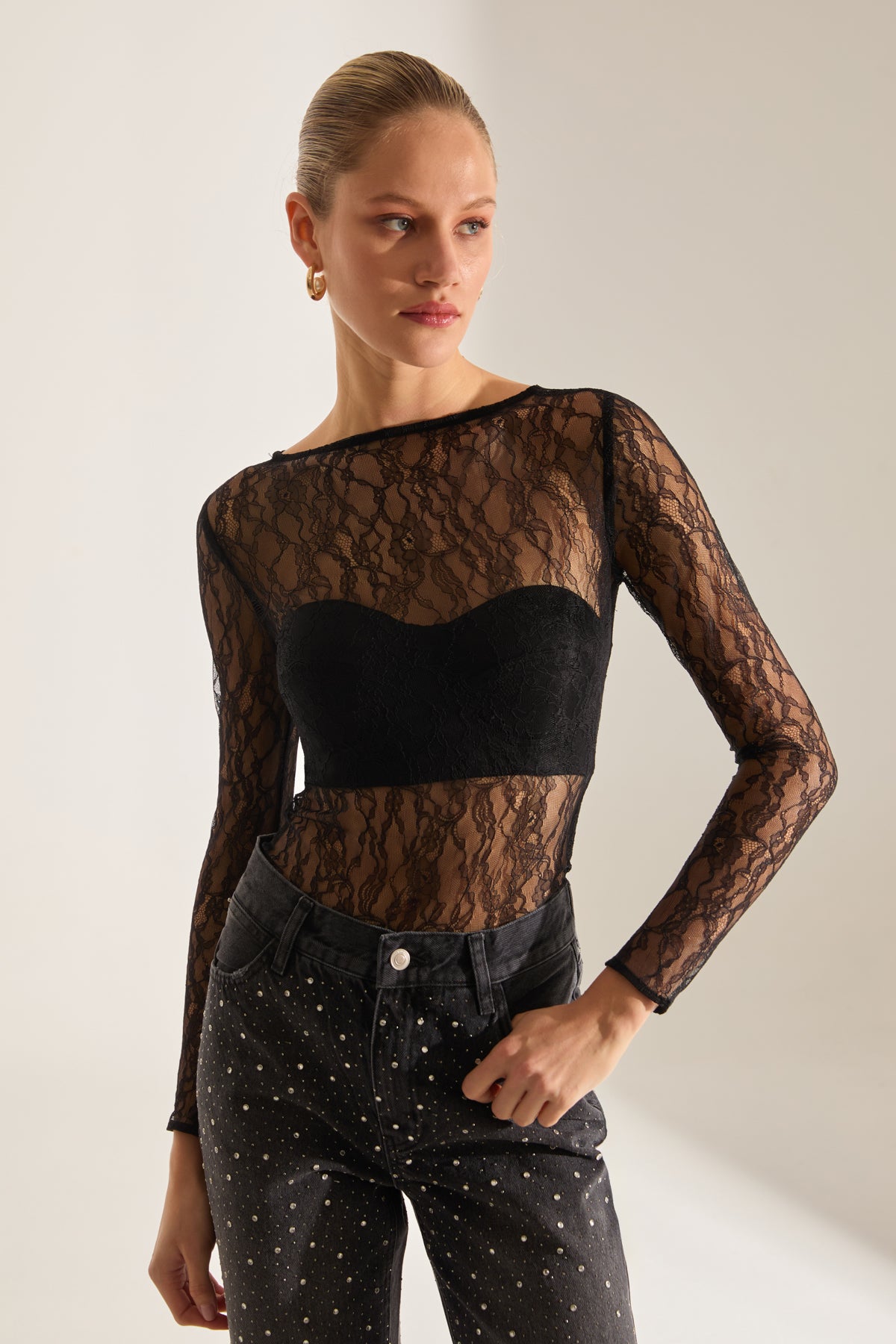 Arvika Lace Black Blouse