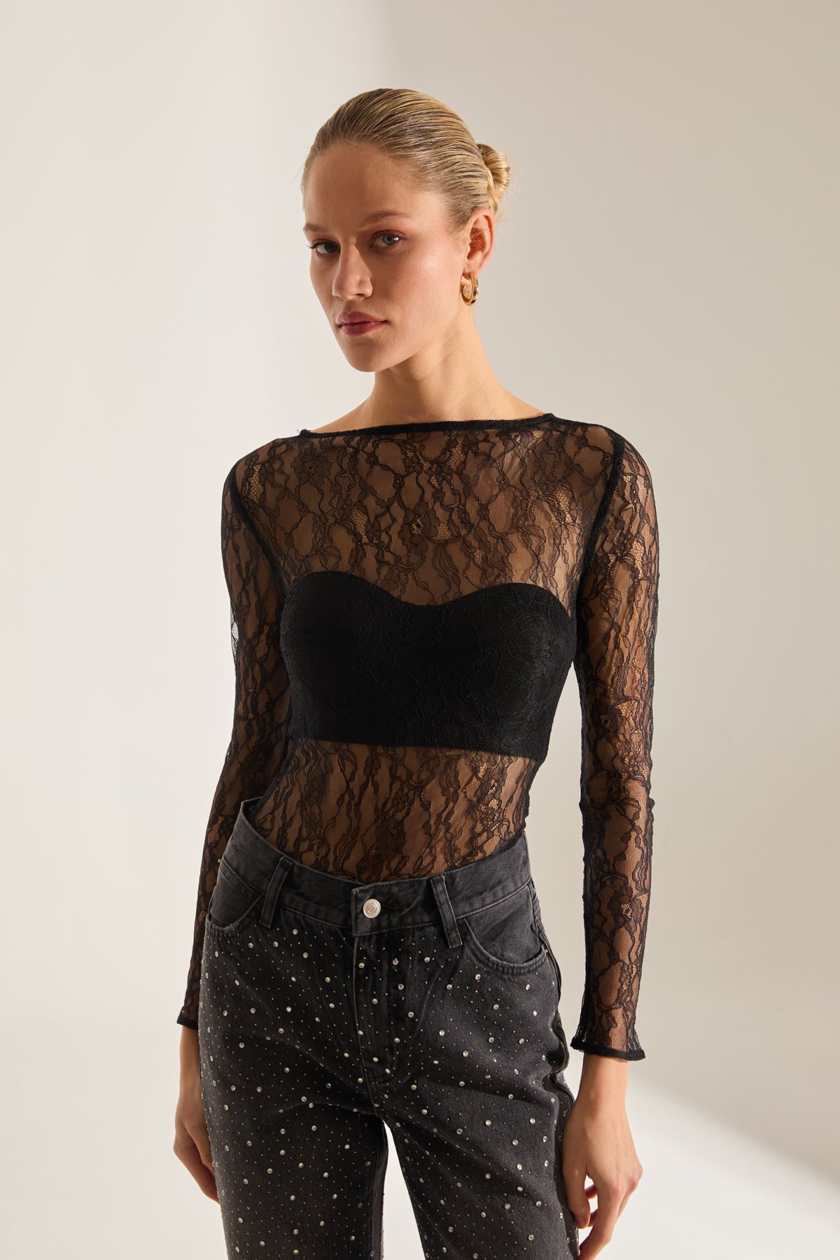 Arvika Lace Black Blouse